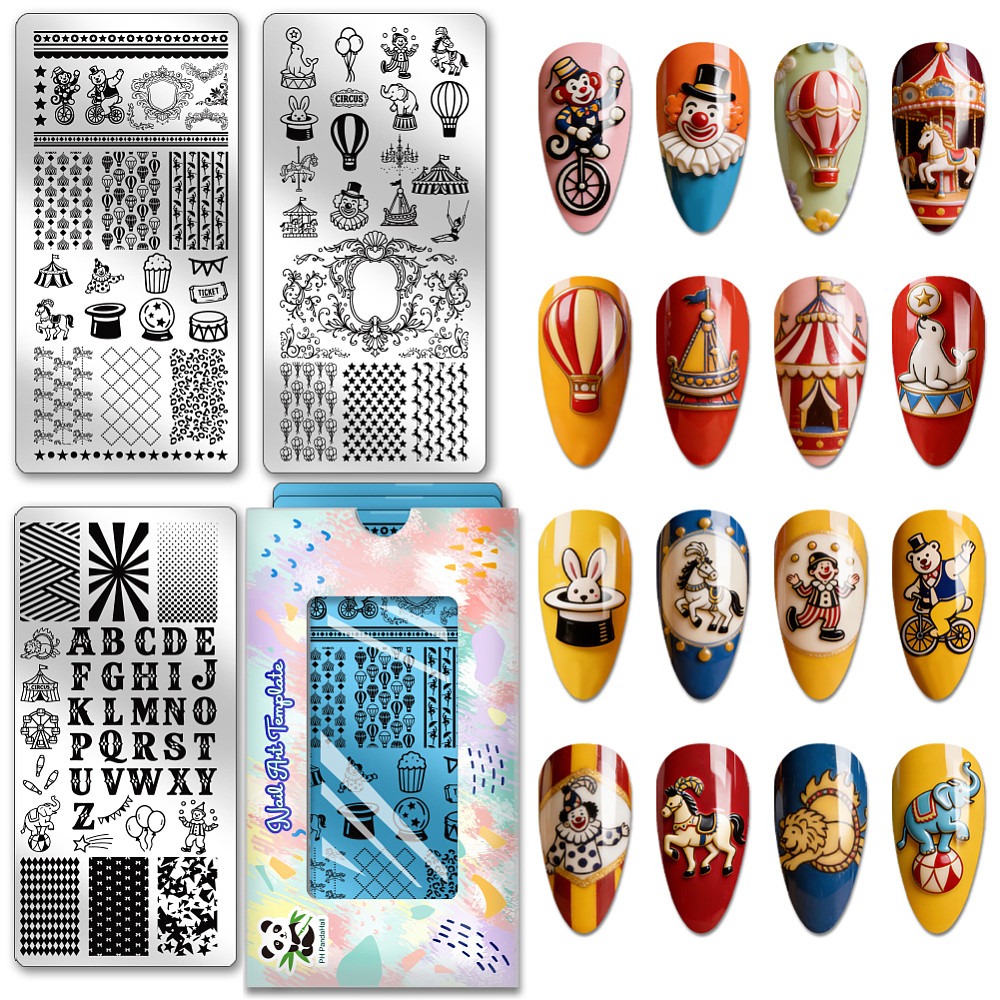 Nail Stamping Plate - 3 unidades de placas para estampagem