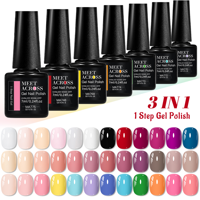 Nail Art One Stroke - 1 passo gel polonês 3 em