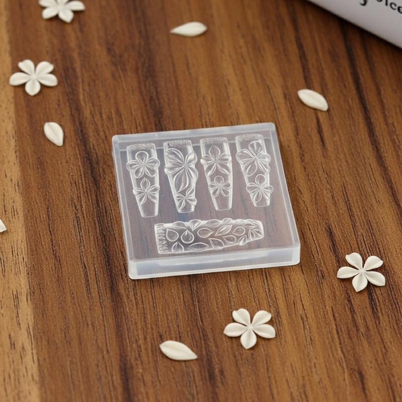 Nail Stamping Plate - Molde de Silicone Reutilizável para Arte