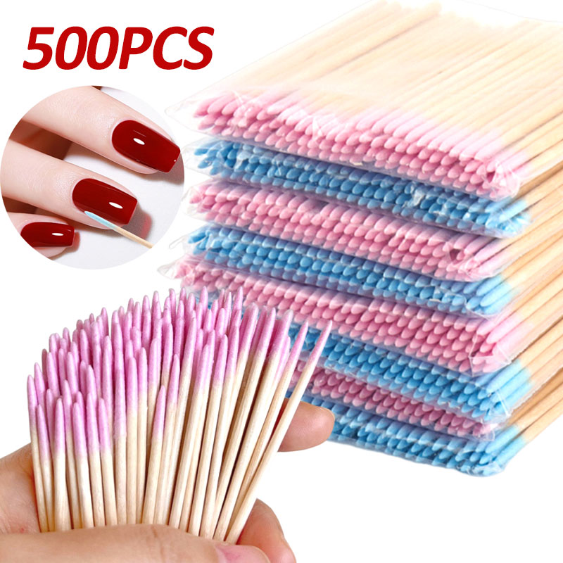 Nail Art Orange - 500-100 pçs rosa cabeça dupla arte