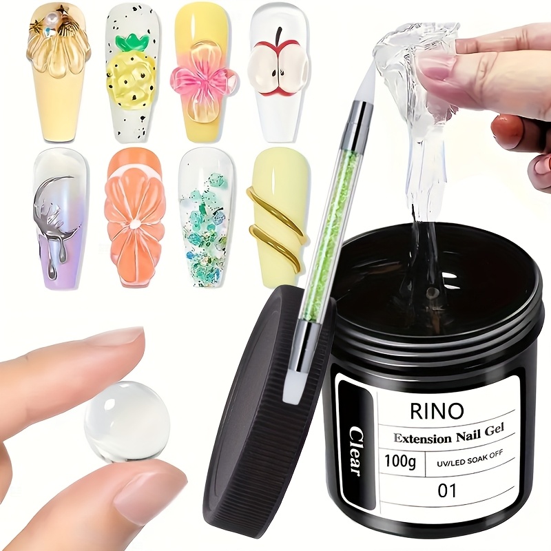 Nail Art Quirky - Gel de Unhas Transparente Não Pegajoso