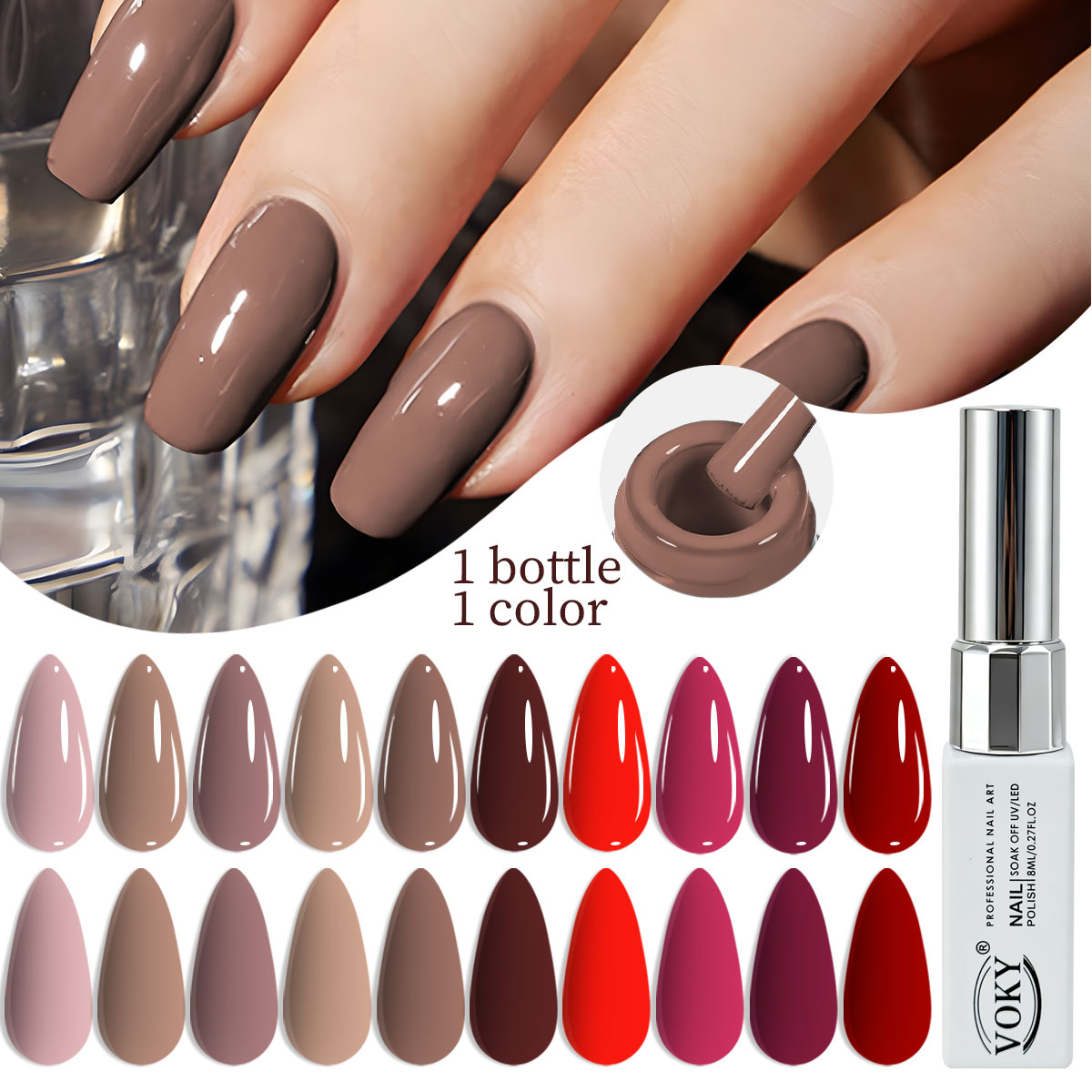 Nail Art Burgundy - VOKY Novo Esmalte em Gel de