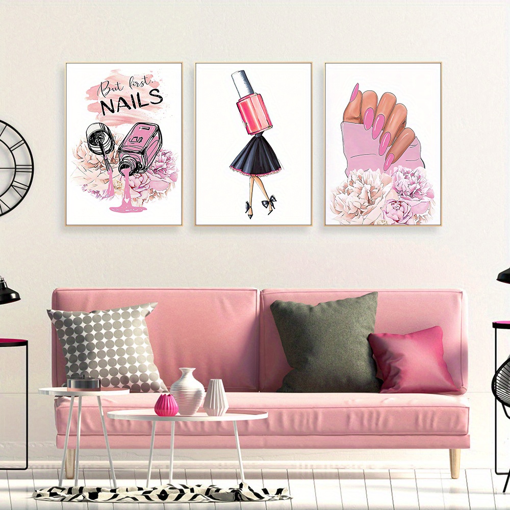 Nail Art Painting - (NoFranme 3PCS) - 3 peças de