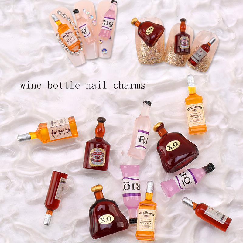 Nail Art Red Wine - 20 * pçs nova garrafa de