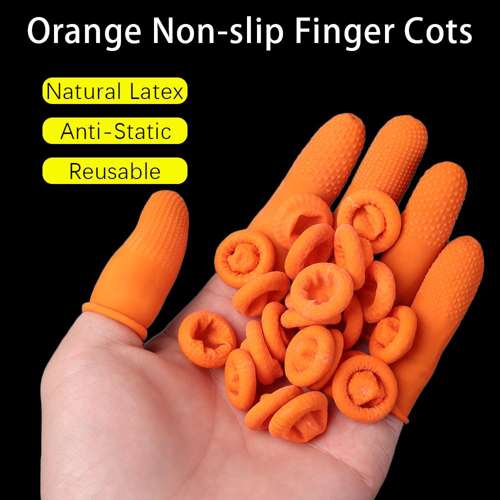Nail Art Orange - 100 unidades de luvas de borracha