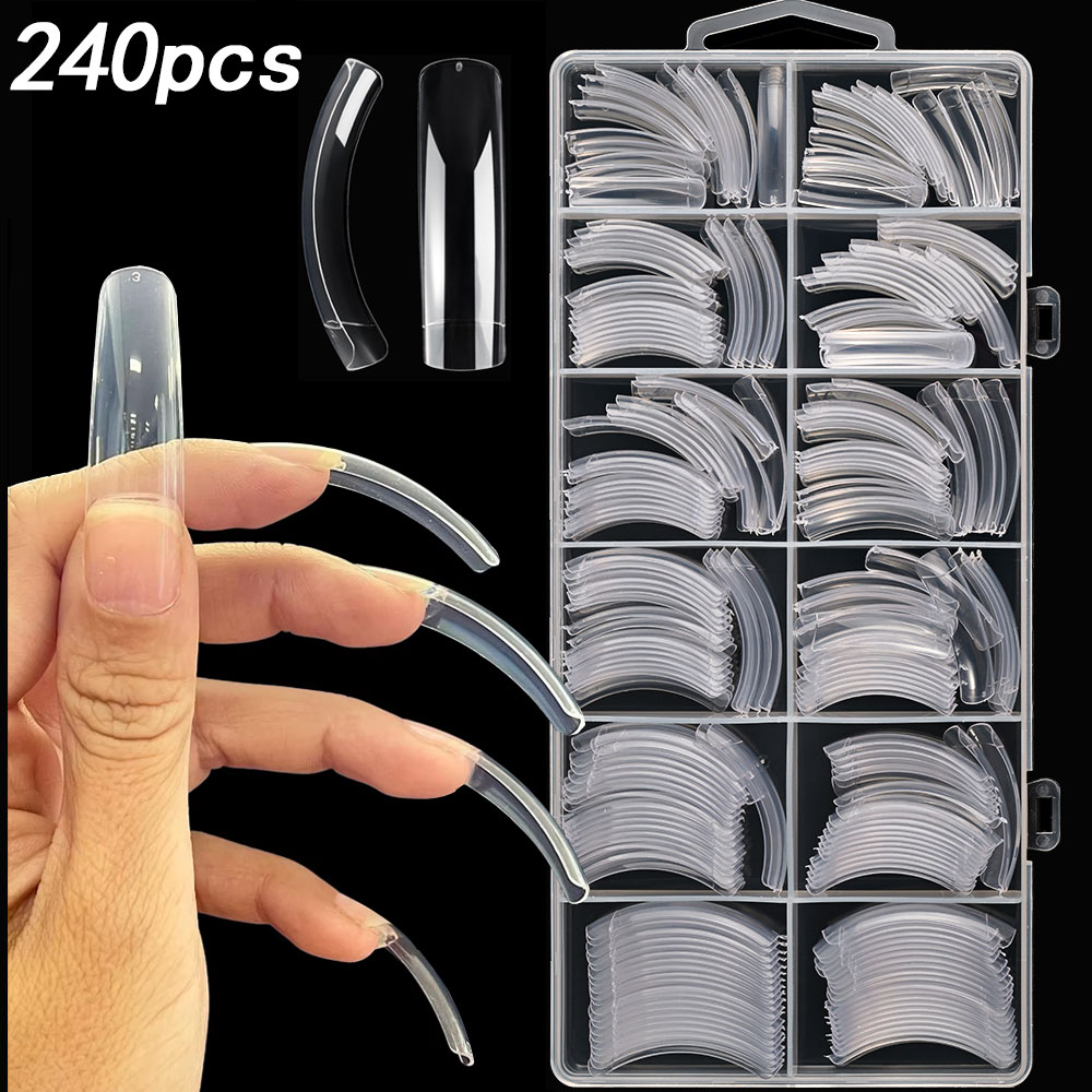 240 pçs claro curva extra prof - Nail Art Xxl avaliação e preço