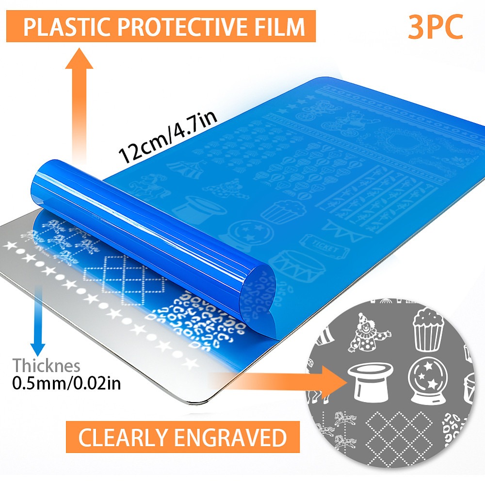 3 unidades de placas para esta - Nail Stamping Plate avaliação e preço