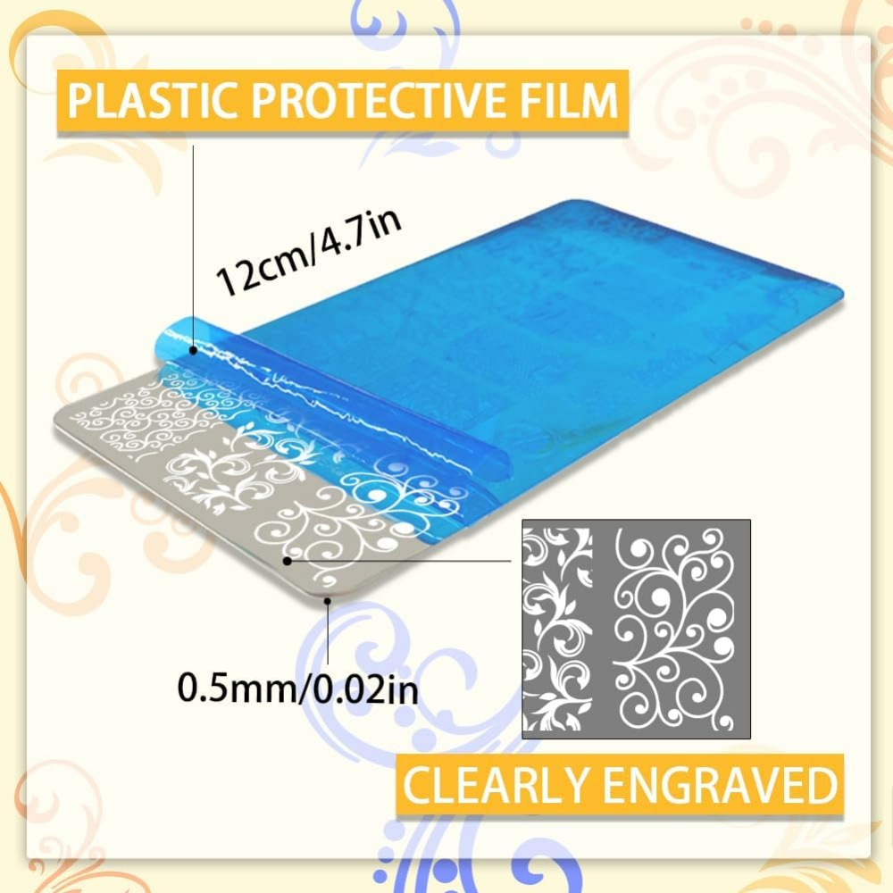 3 pçs padrão de redemoinho mod - Nail Stamping Plate avaliação e preço
