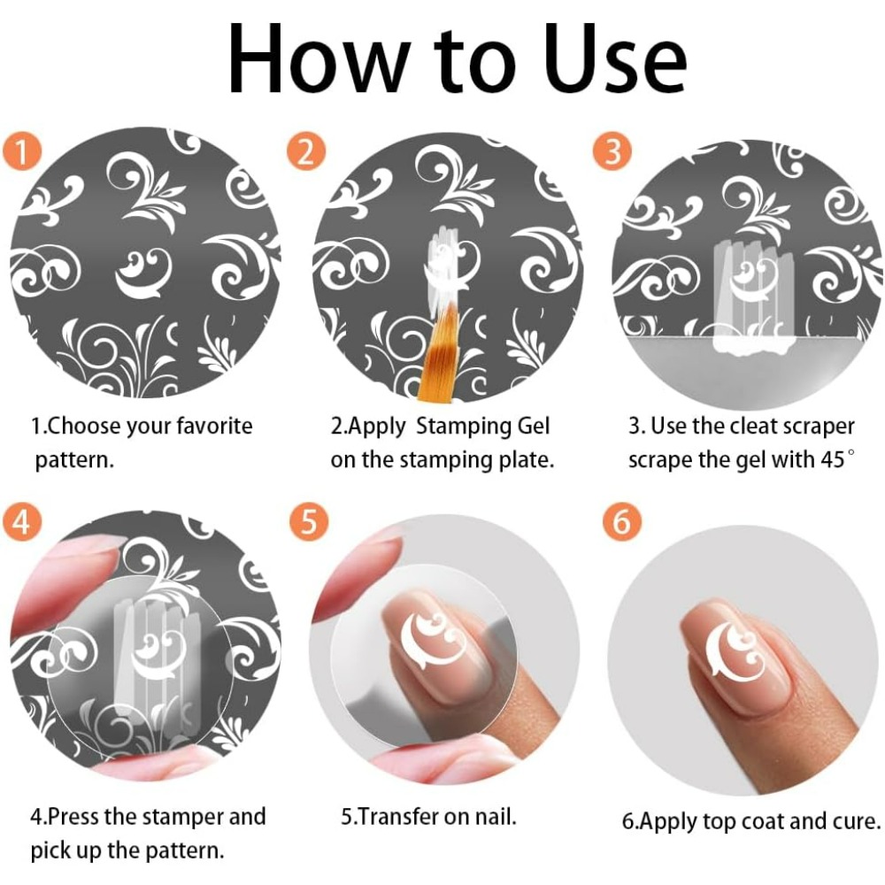 3 pçs padrão de redemoinho mod - Nail Stamping Plate avaliação e preço