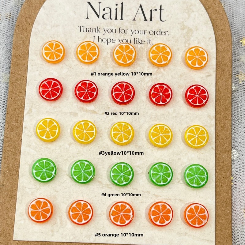 20 peças de mini fatias de lim - Nail Art Orange avaliação e preço
