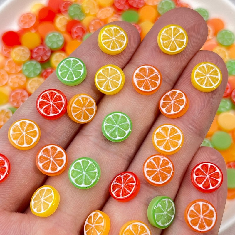 20 peças de mini fatias de lim - Nail Art Orange avaliação e preço