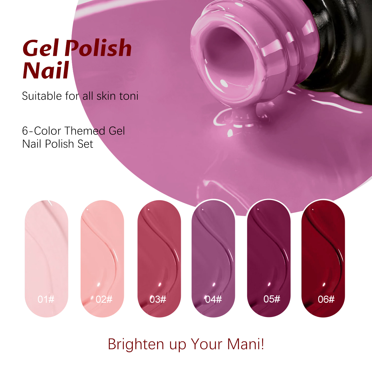 Conjunto de 6 Esmaltes em Gel  - Nail Art Burgundy avaliação e preço
