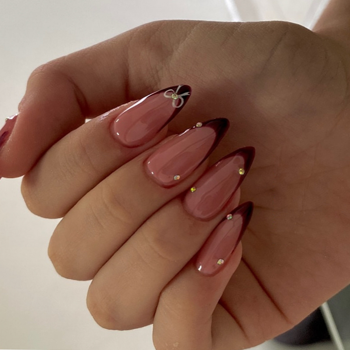 24 Unidades de Unhas Postiças  - Nail Art Red Wine avaliação e preço