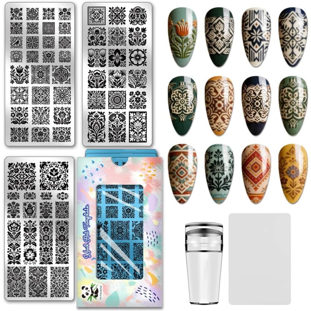 3 peças de Placas de Estampage - Nail Stamping Plate avaliação e preço