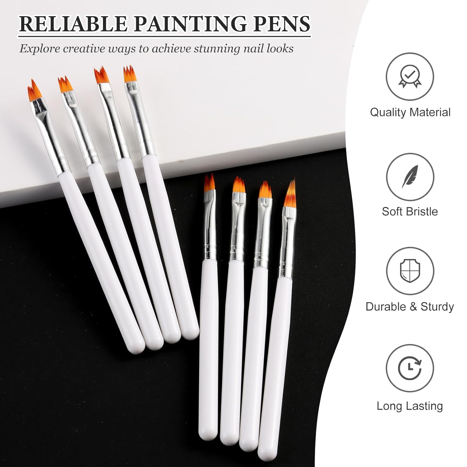 Conjunto de 8 Pincéis para Nai - Nail Art One Stroke avaliação e preço