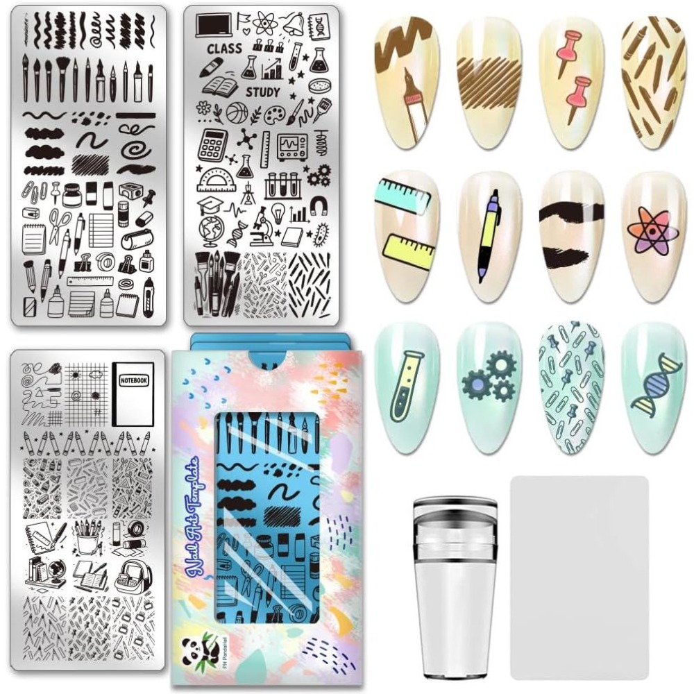 3 peças de artigos de papelari - Nail Stamping Plate avaliação e preço