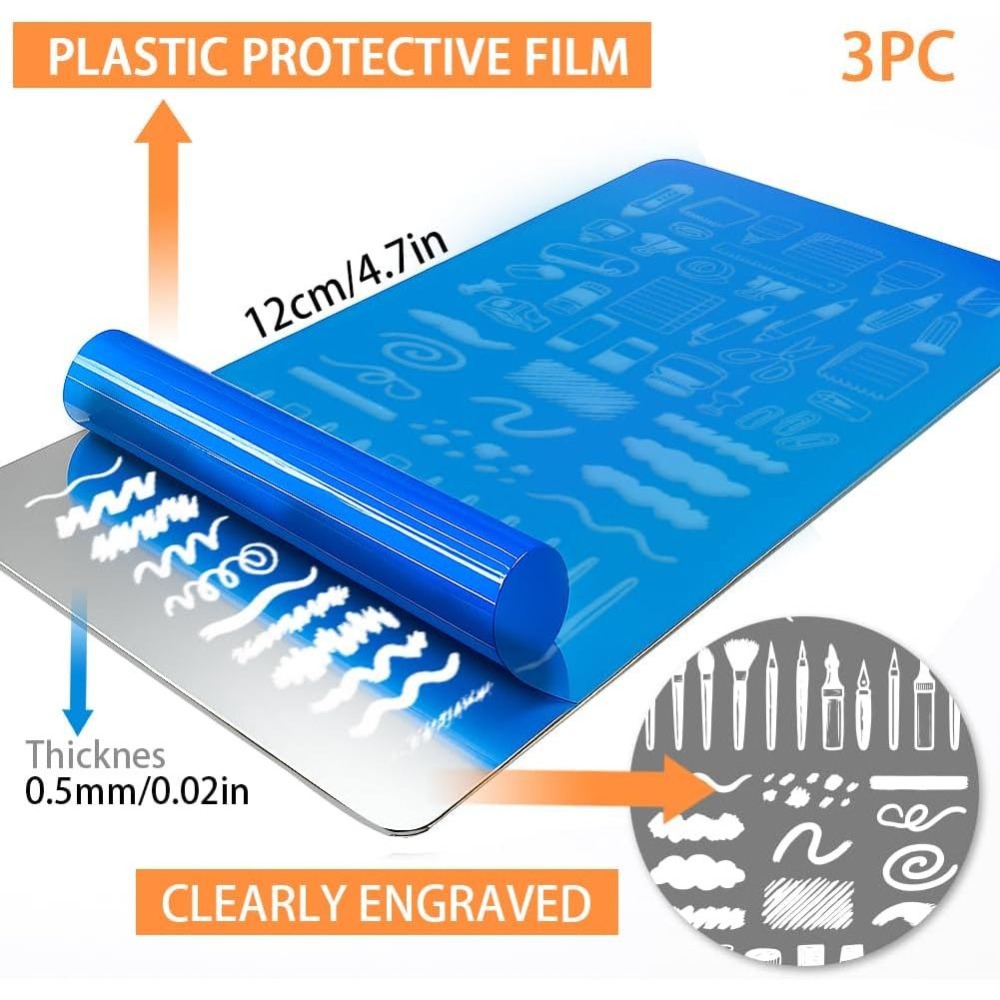 3 peças de artigos de papelari - Nail Stamping Plate avaliação e preço