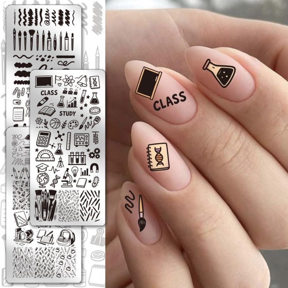 3 peças de artigos de papelari - Nail Stamping Plate avaliação e preço