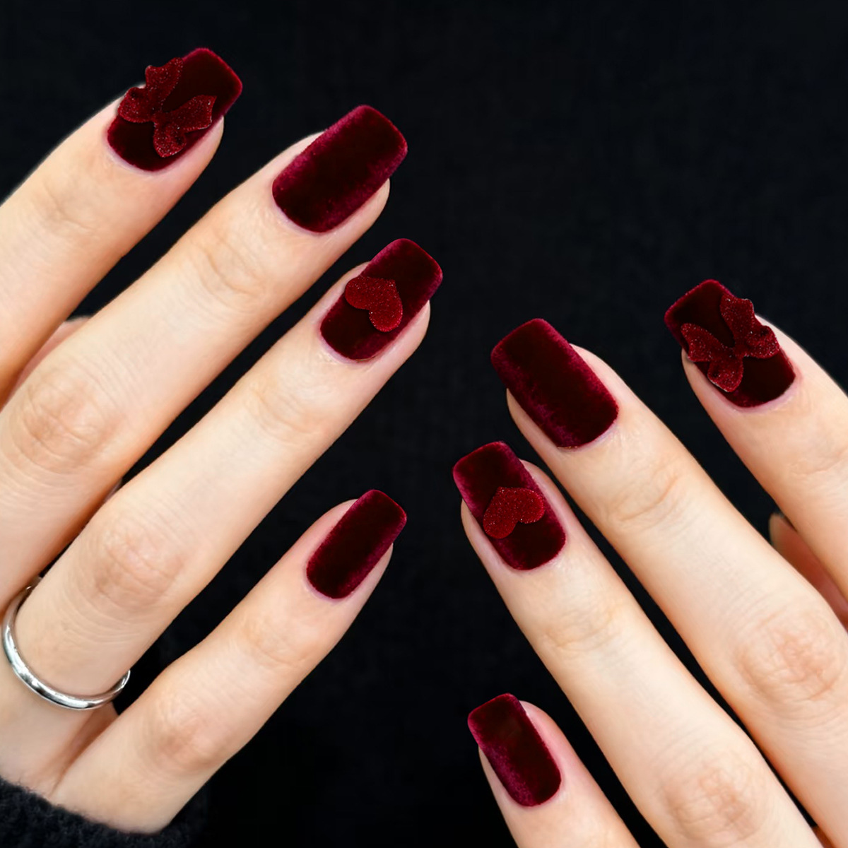 24 peças de Unhas Postiças Ver - Nail Art Red Wine avaliação e preço