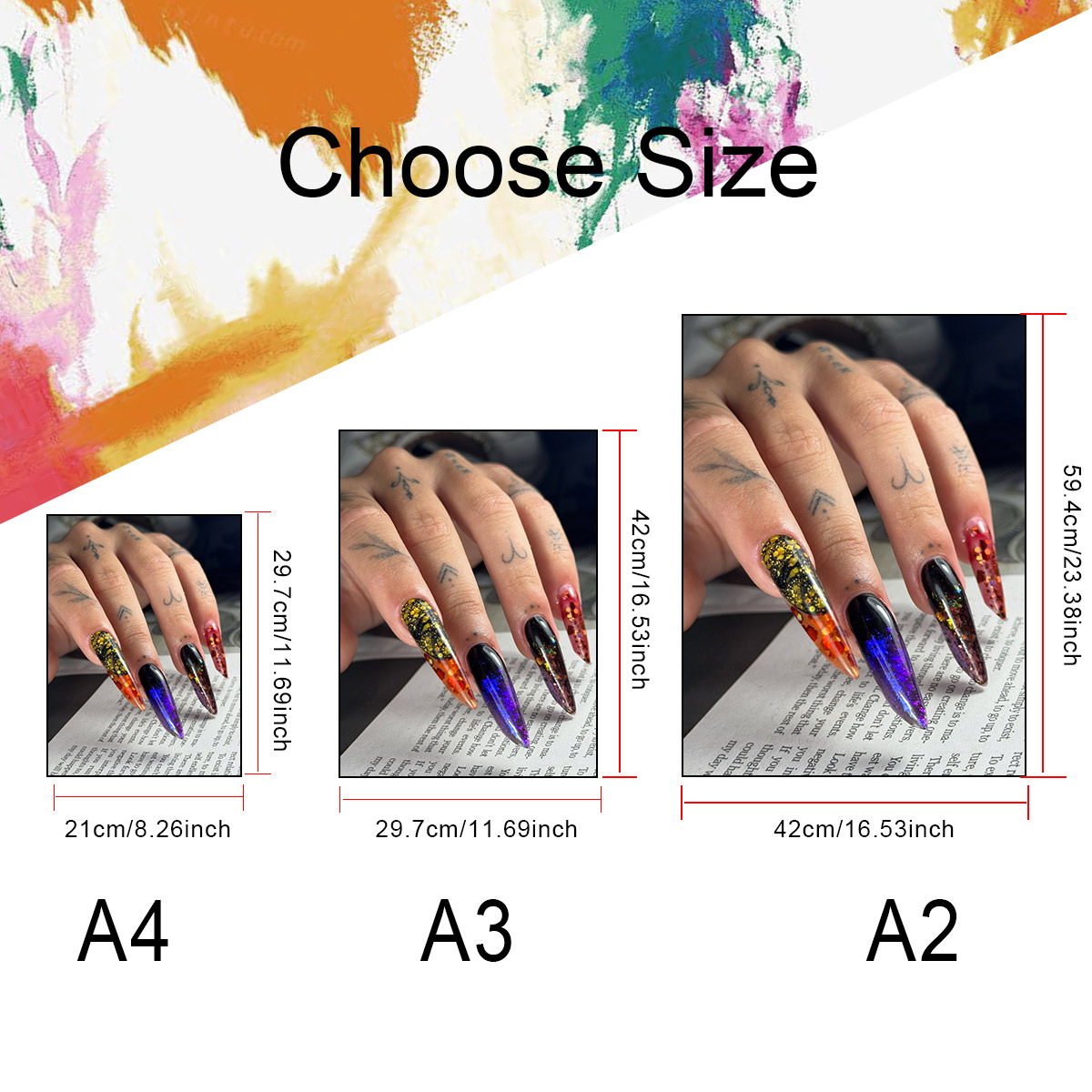 Foto personalizada 1 peça de t - Nail Art Painting avaliação e preço