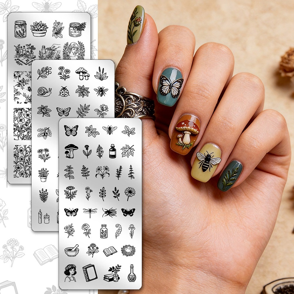 3 peças de placas para estampa - Nail Stamping Plate avaliação e preço