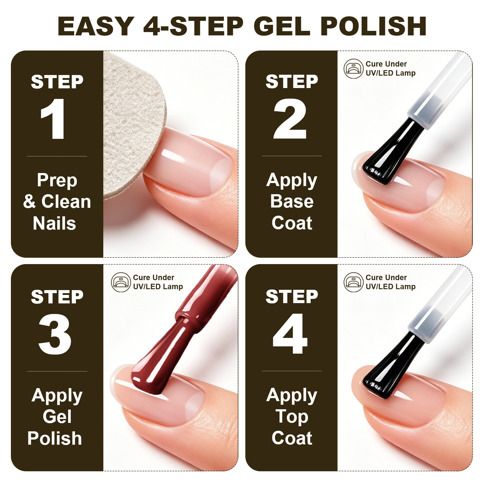 Conjunto de Esmalte em Gel LIM - Nail Art Burgundy avaliação e preço