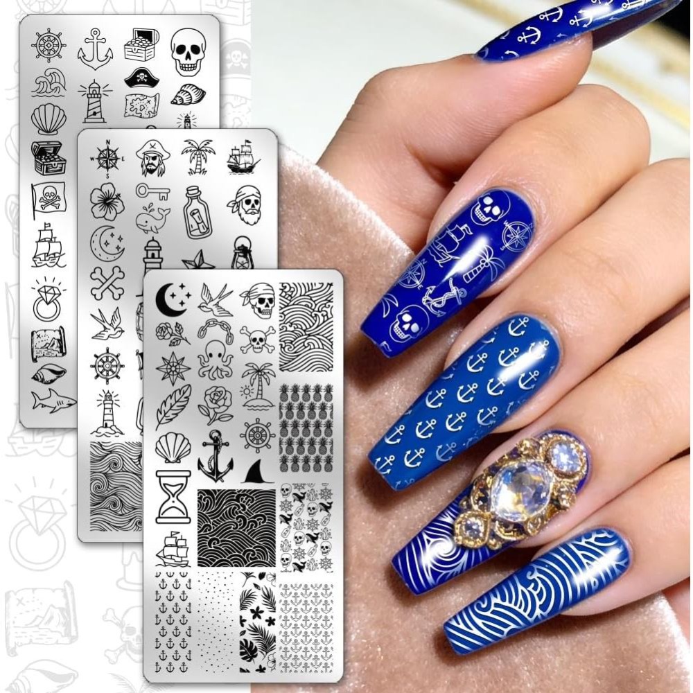Conjunto de 3 Placas para Esta - Nail Stamping Plate avaliação e preço