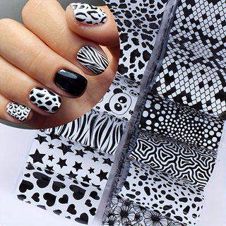10 peças de folha de transferê - Nail Art Zebra Design avaliação e preço