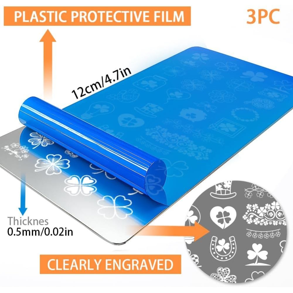 3 placas de estampagem para un - Nail Stamping Plate avaliação e preço