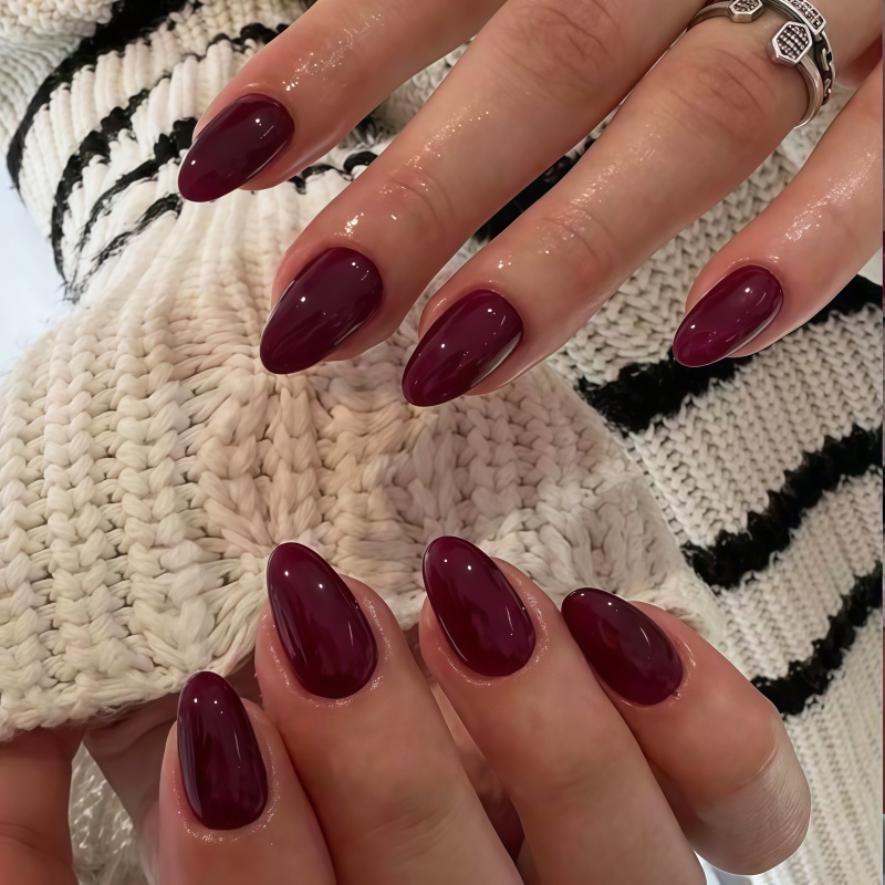 Novidade 2026: Kit com 24 Unha - Nail Art Red Wine avaliação e preço