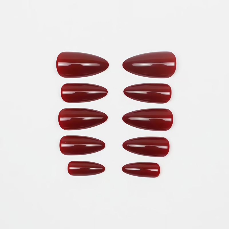 Novidade 2026: Kit com 24 Unha - Nail Art Red Wine avaliação e preço
