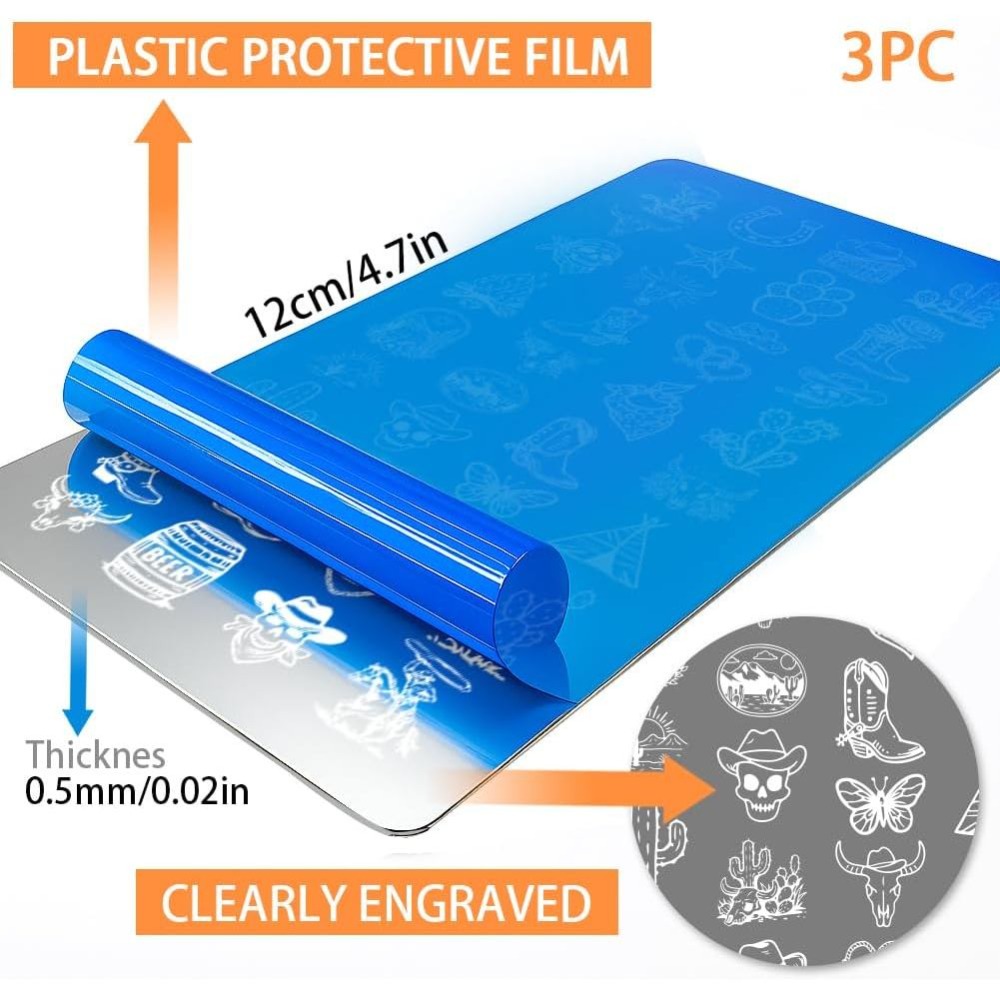 3 peças de placas de estampage - Nail Stamping Plate avaliação e preço