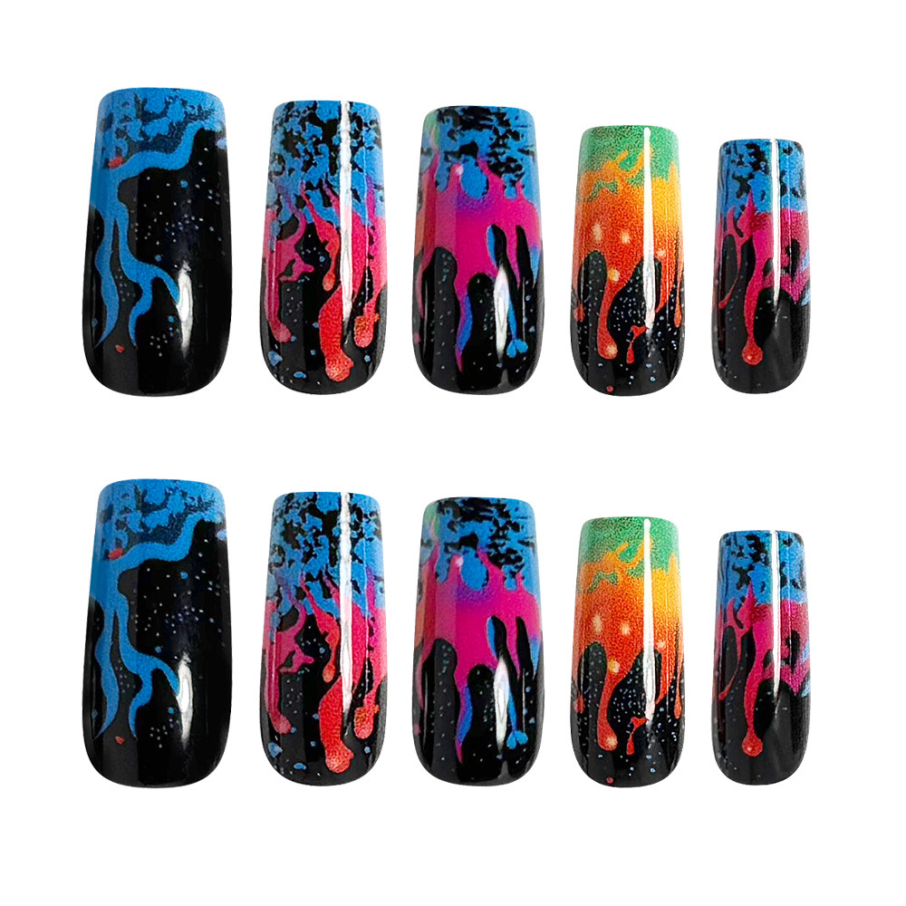 Unhas postiças médias para mul - Nail Art Orange avaliação e preço