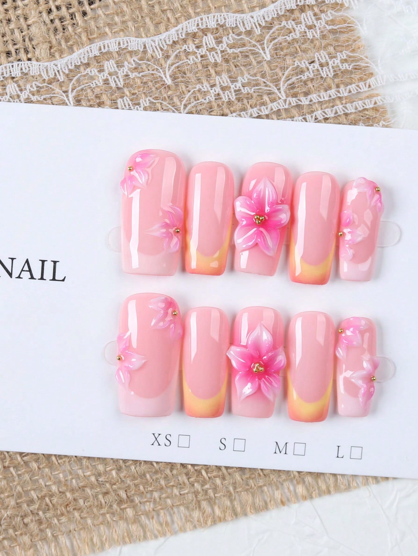 10 Unidades de Unhas Postiças  - Nail Art Orange avaliação e preço