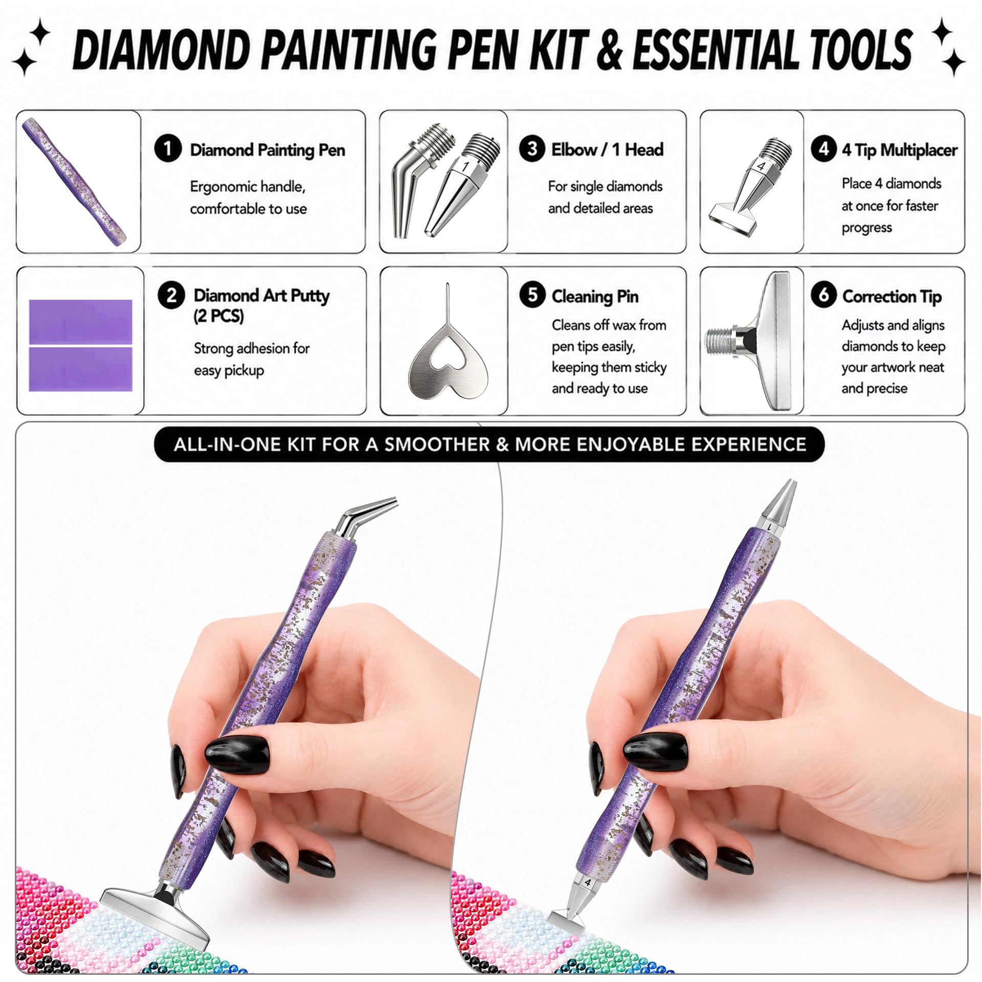 Caneta para pintura de diamant - Nail Art Painting avaliação e preço