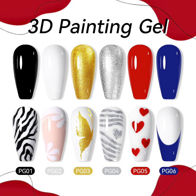 LILYCUTE 8ml Pintura 3D Gel de - Nail Art One Stroke avaliação e preço