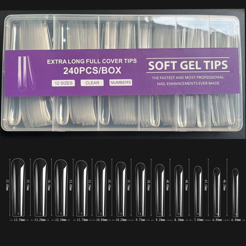 240 pçs xxl unhas falsas super - Nail Art Xxl avaliação e preço
