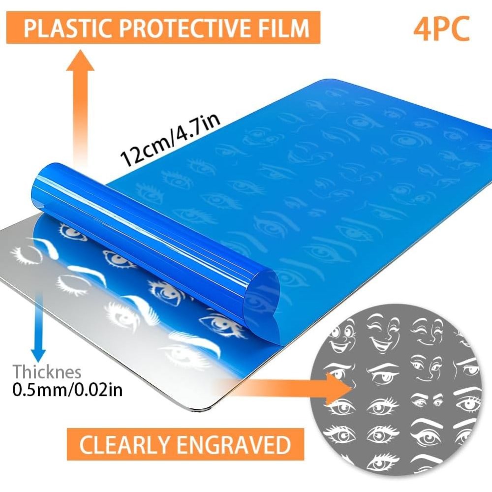 4 peças de placas de estampage - Nail Stamping Plate avaliação e preço