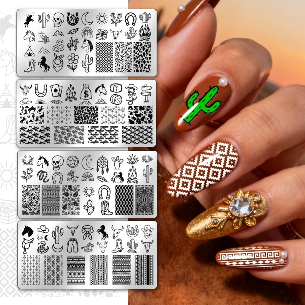 Modelos de arte para unhas em  - Nail Stamping Plate avaliação e preço