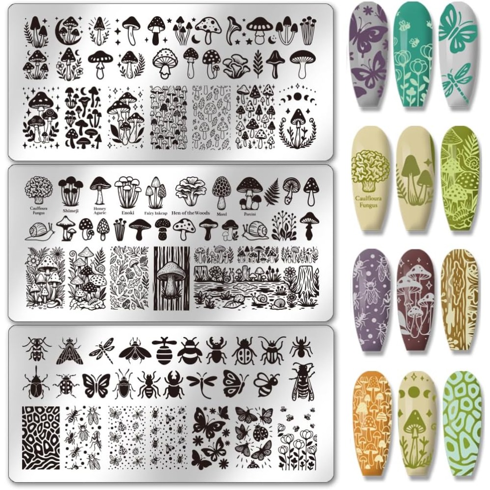 Conjunto de 3 Moldes Retangula - Nail Stamping Plate avaliação e preço