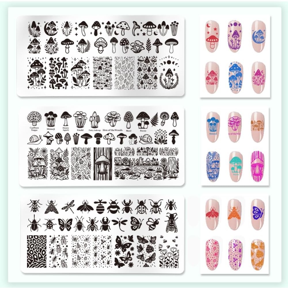 Conjunto de 3 Moldes Retangula - Nail Stamping Plate avaliação e preço
