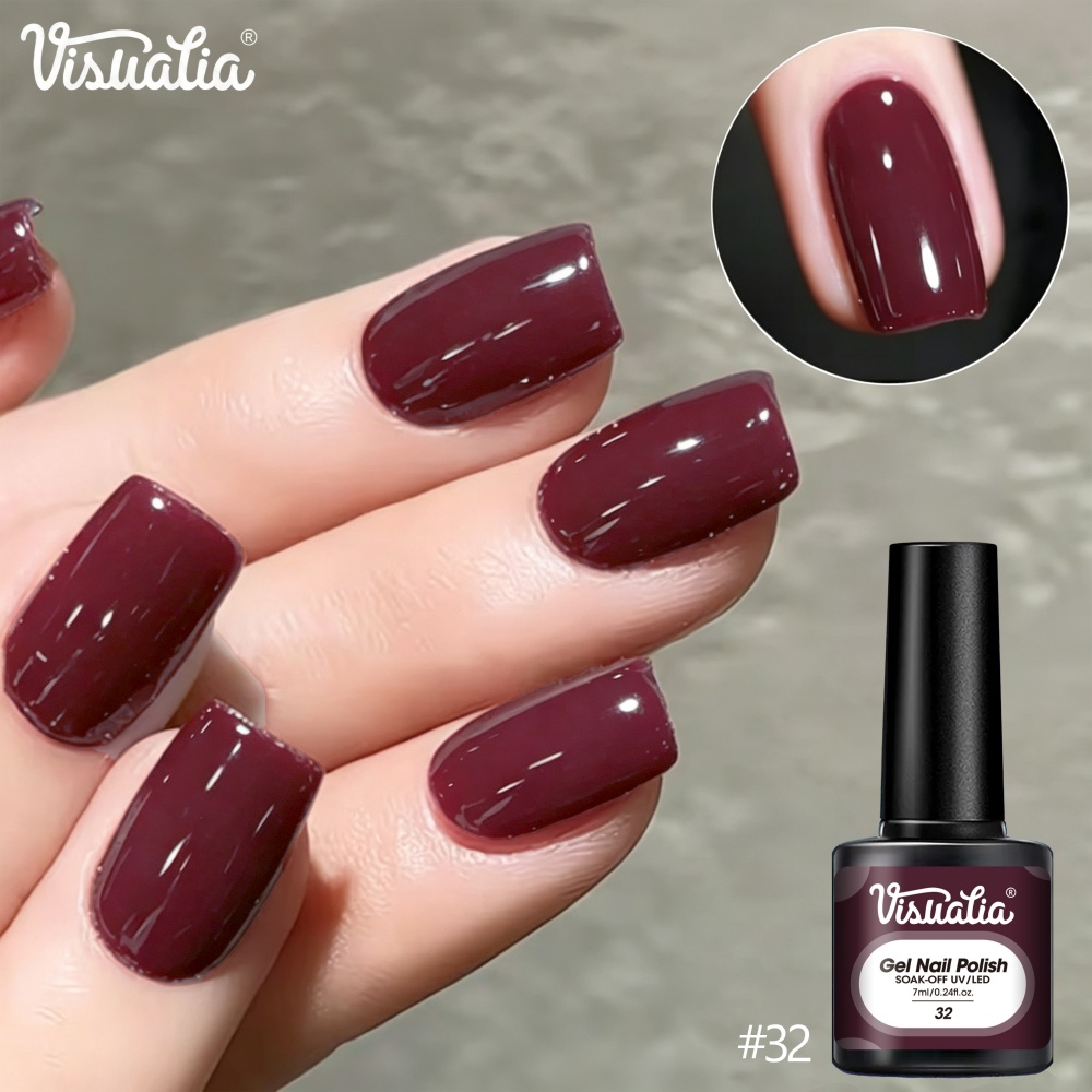 Visuatia Gel para Unhas Vermel - Nail Art Burgundy avaliação e preço