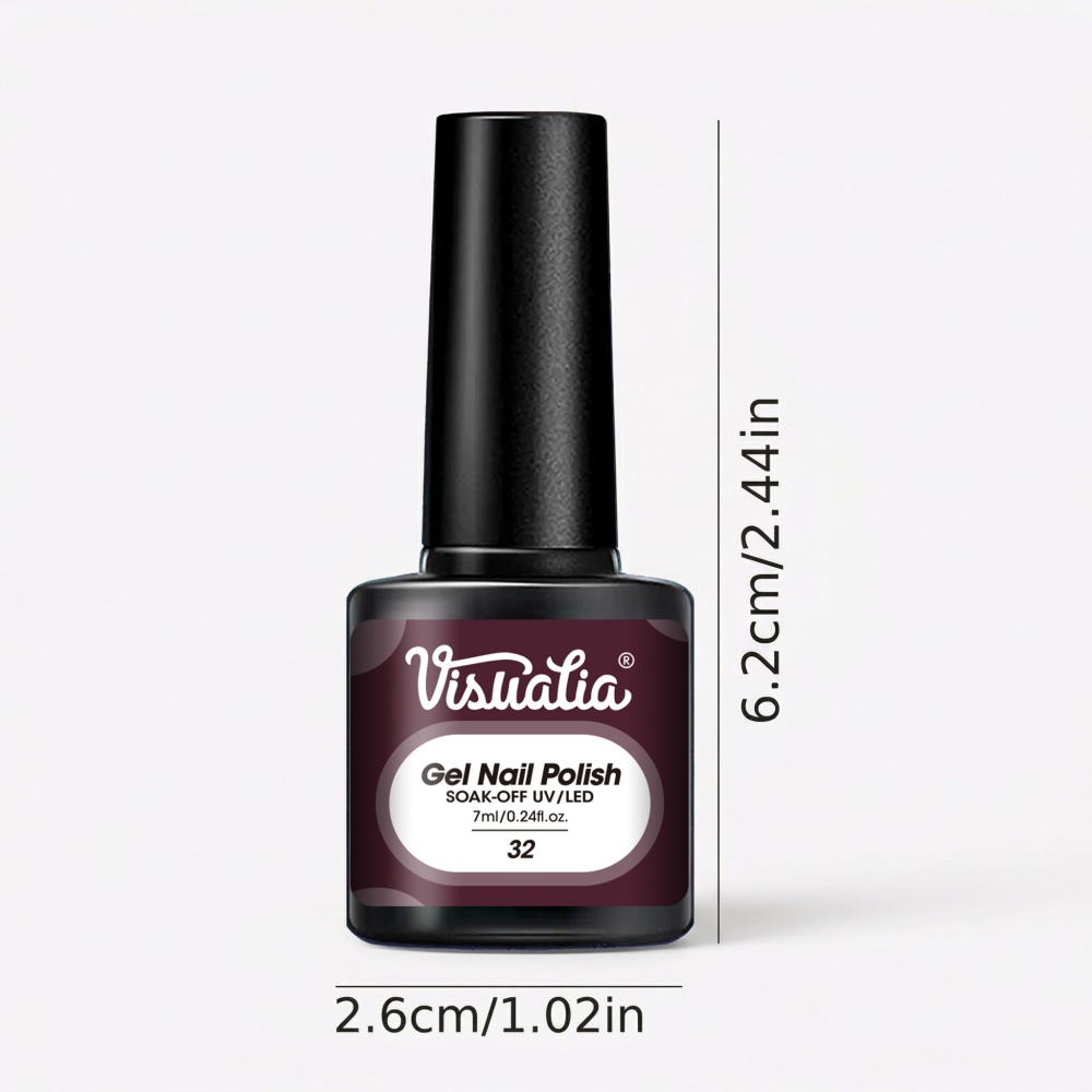 Visuatia Gel para Unhas Vermel - Nail Art Burgundy avaliação e preço