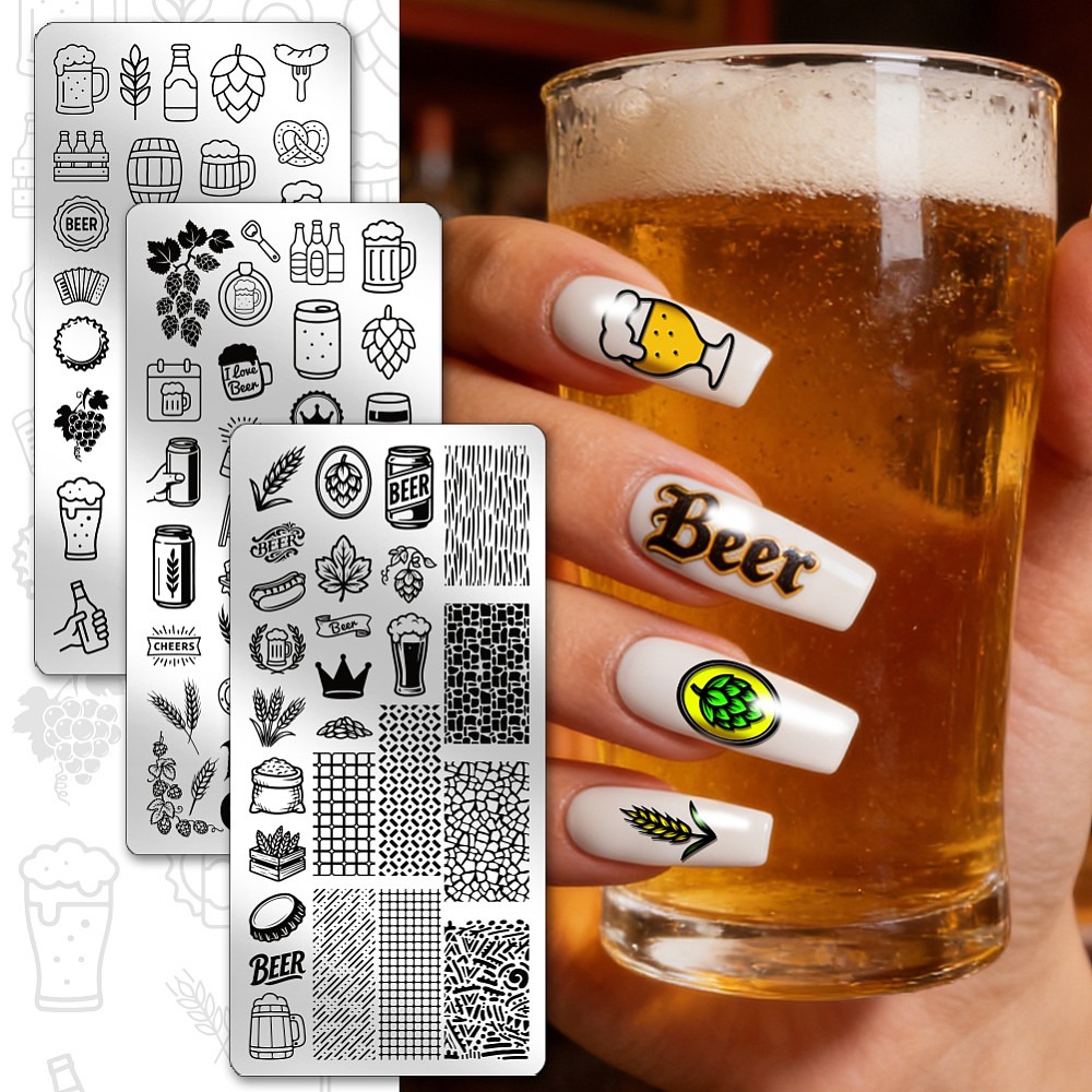 3 peças de placas de estampage - Nail Stamping Plate avaliação e preço