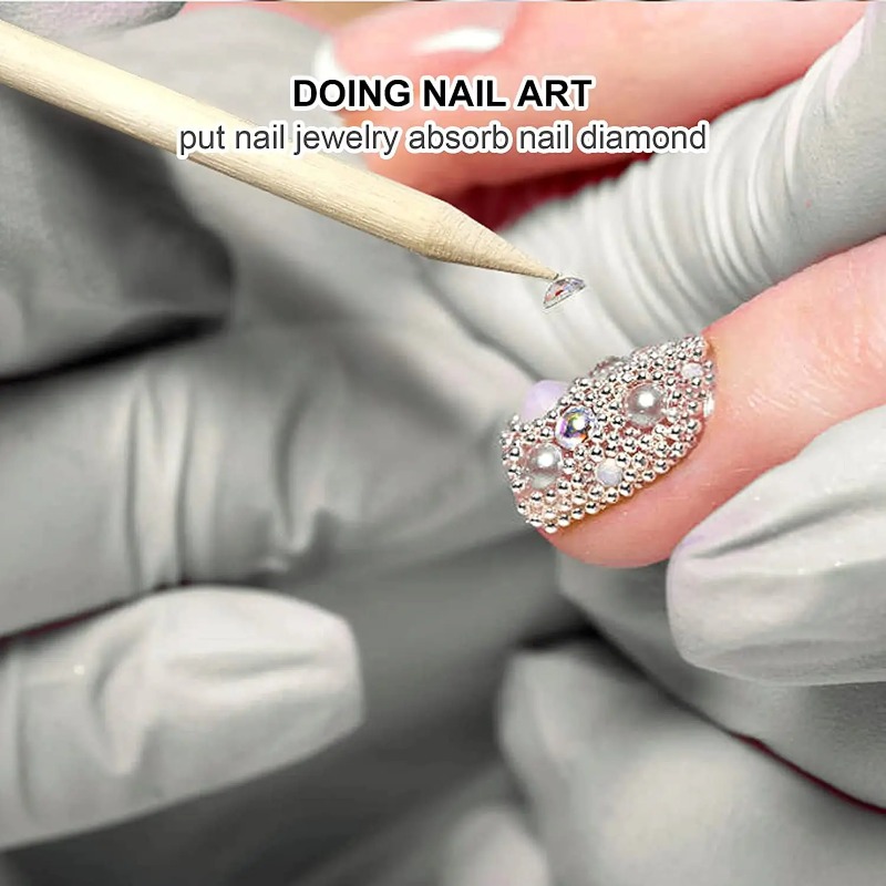 100 Peças de Palitos de Madeir - Nail Art Orange avaliação e preço
