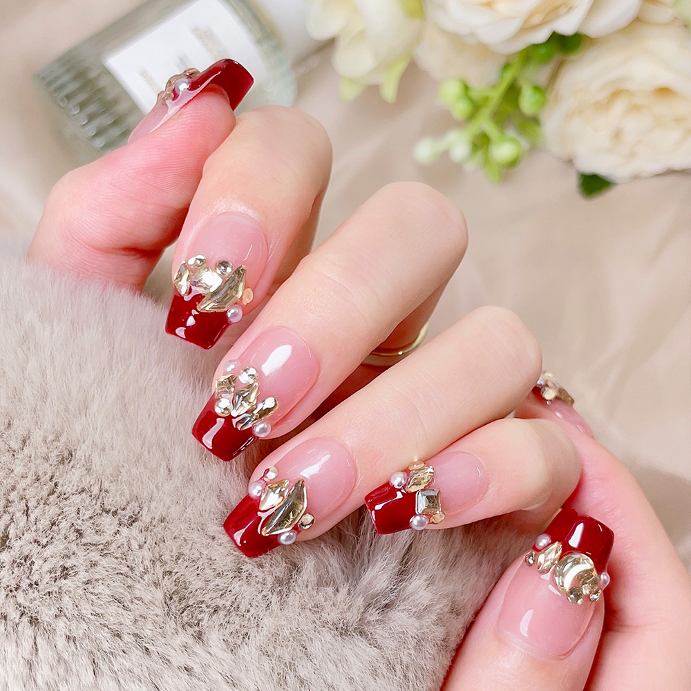 Kit de 10 Unidades de Unhas Po - Nail Art Red Wine avaliação e preço