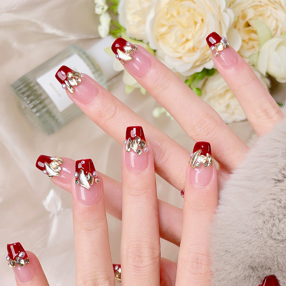 Kit de 10 Unidades de Unhas Po - Nail Art Red Wine avaliação e preço