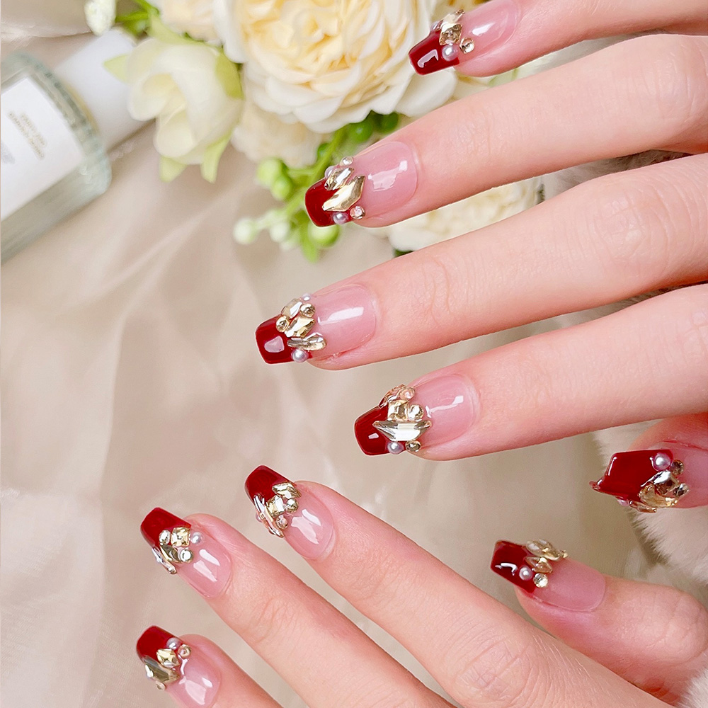 Kit de 10 Unidades de Unhas Po - Nail Art Red Wine avaliação e preço