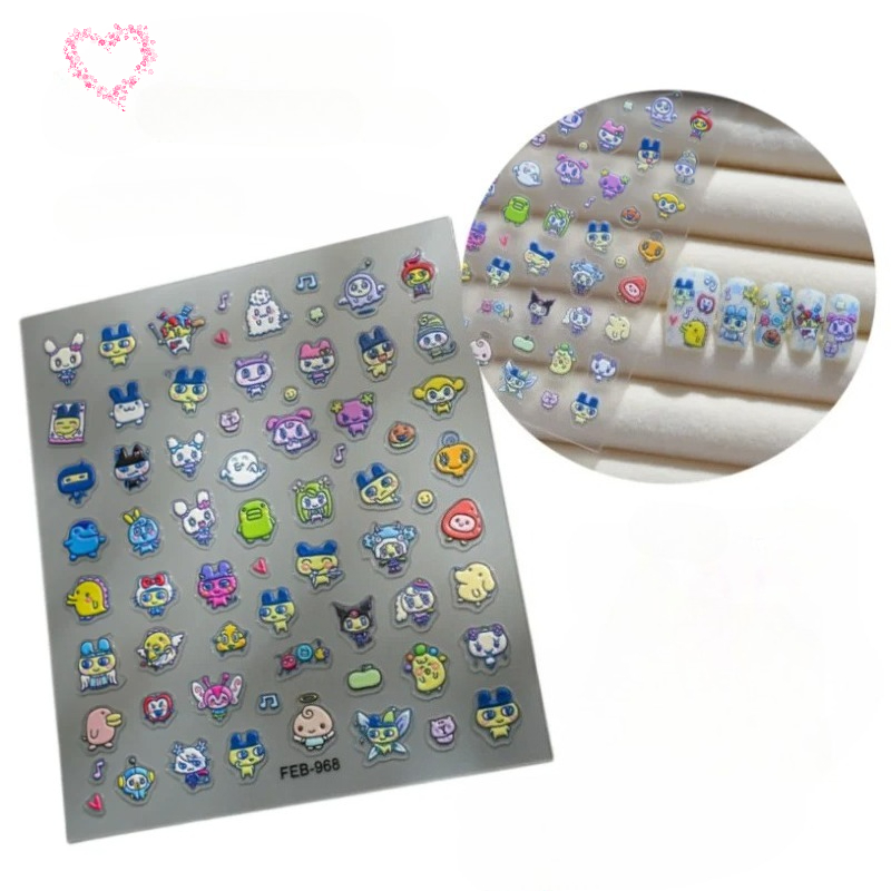 Novos Adesivos de Unha 3D em R - Nail Art Quirky avaliação e preço