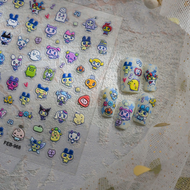 Novos Adesivos de Unha 3D em R - Nail Art Quirky avaliação e preço